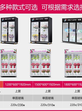鲜花柜商用冷藏保鲜柜花店花束展示柜立式风冷冰柜网红鲜花柜冷柜