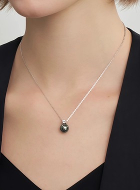 LADYB大溪地黑戴妃施家珍珠项链