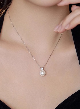 LADYB戴妃王妃锆石珍珠项链气质