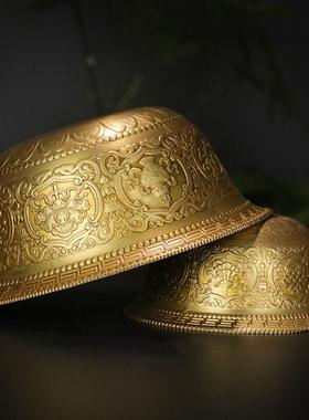 慧宝供水碗殿前七支供黄铜八吉祥水杯供具用品敬水八供杯精品Ａ款