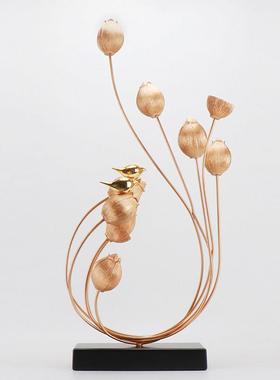 现代新中式摆件轻奢北欧家居客厅电视柜玄关招财办公室创意装饰品