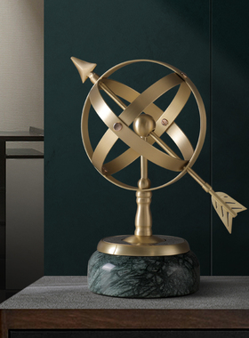 轻奢摆件客厅酒柜玄关领导办公室桌面家居装饰品创意地球仪科技感