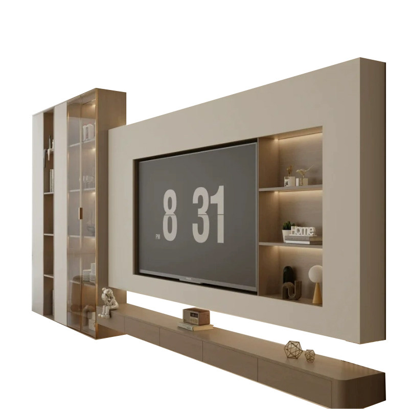 现代简约实木颗粒板高级感电视柜含安装测量,淘宝优惠券,粉丝福利购,淘宝优惠卷