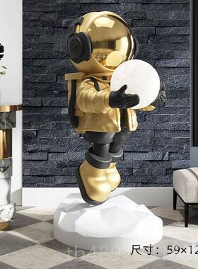 正品场宇航员型雕塑艺术摆件大落地商迎宾装品太空人办公室开业送