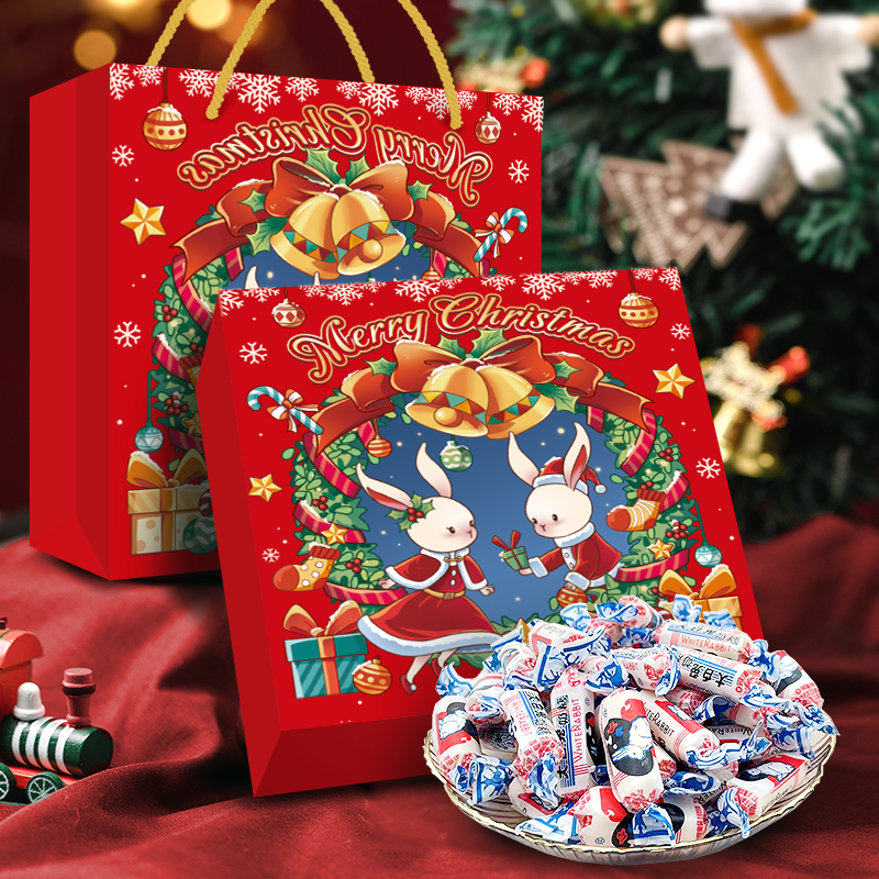 【圣诞礼盒】大白兔奶糖零食送礼伴手礼年货节儿童糖果上海特产,淘宝优惠券,粉丝福利购,淘宝优惠卷