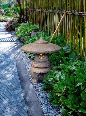 石灯笼仿古中式太阳能户外灯日式庭院灯别墅花园景观灯装饰品摆件