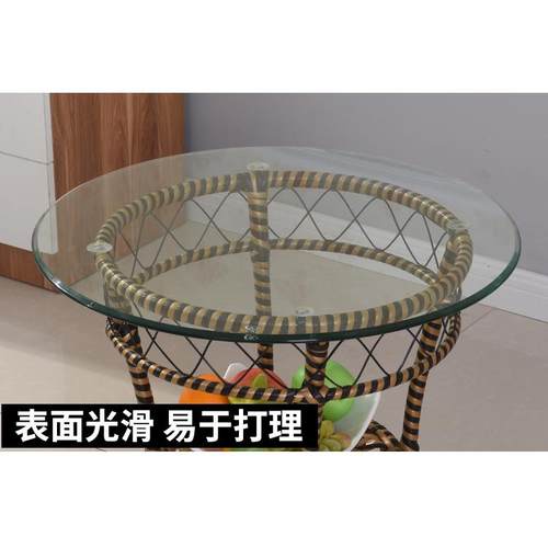 圆形钢化玻璃定做餐桌转盘家用大圆桌面茶几圆玻璃定制园台面圆盘 - 图1