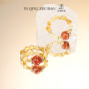 Youqing Jewelry Natural Blonde Crystal Wealth Opening Ring