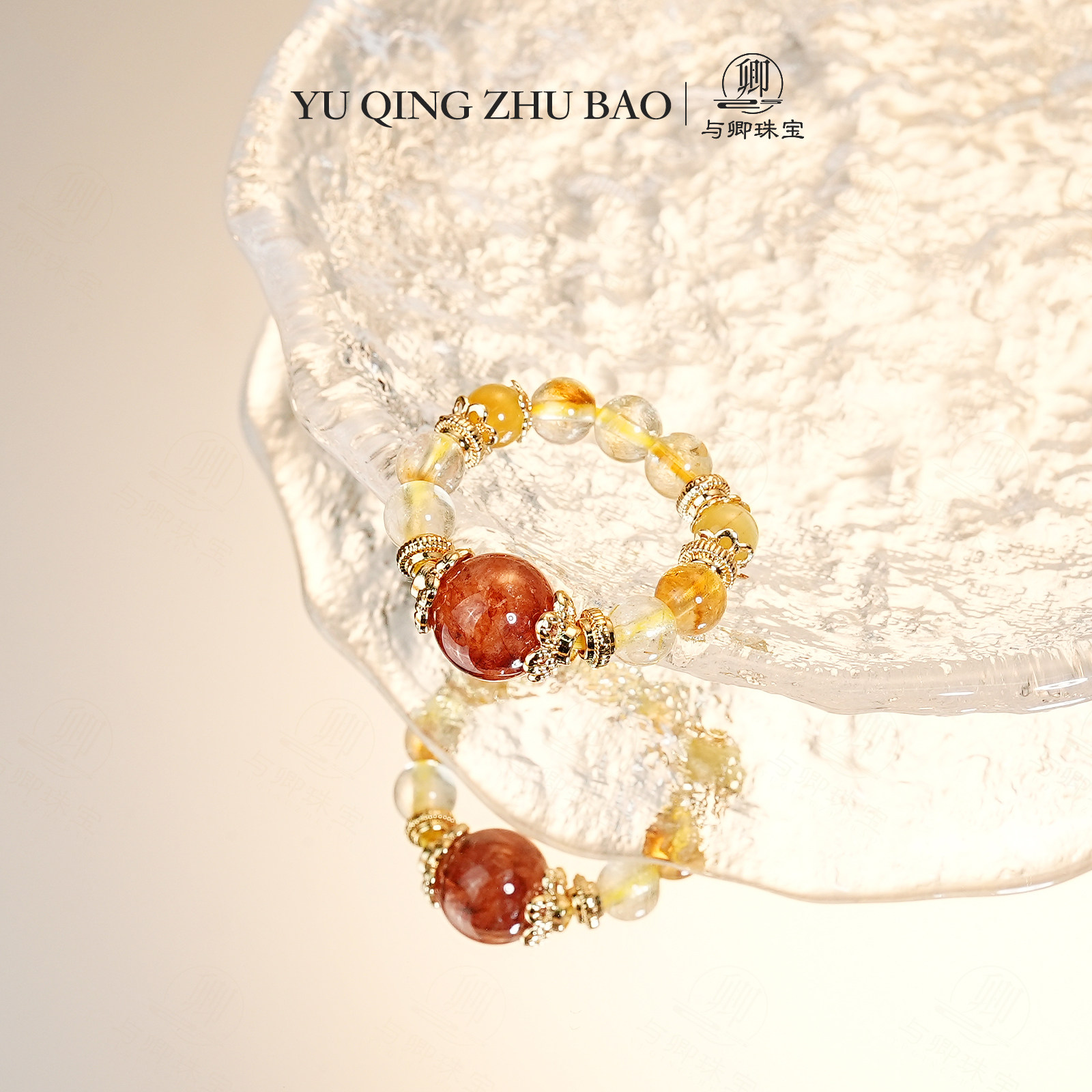 Youqing Jewelry Natural Blonde Crystal Wealth Opening Ring