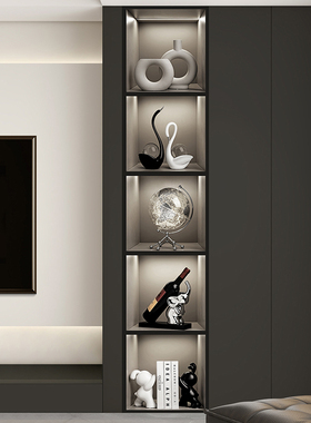 水晶球天鹅情侣摆件轻奢现代高级感客厅酒柜家居装饰品