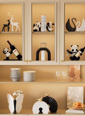高级感客厅柜子艺术摆件家居好物现代轻奢乔迁新居展示酒柜装饰品