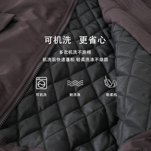 Tobefly防风防水美式立领廓形面包服25冬季新款宽松保暖棉服25054 - 图2