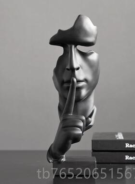 正品沉默柜是金雕塑客厅办公室酒柜居电视室内艺摆术树脂件家软装