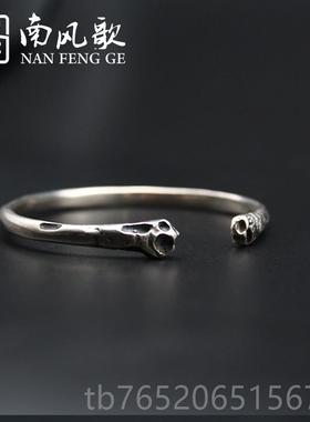 正品生南风歌 创设计《肋骨》手镯原925纯银情侣 学 男女