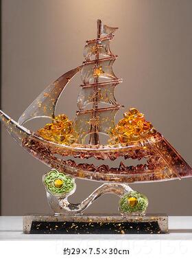 正品酒柜客厅办室摆一帆风件顺帆船高级感饰公司开业礼公物2025新