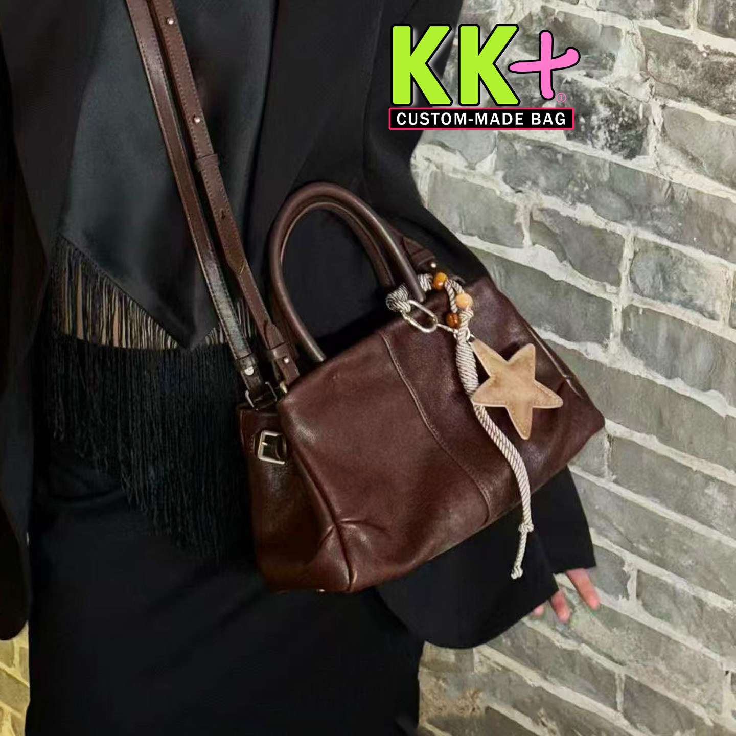 KK家新款头层植鞣牛皮波士顿手提包真皮单肩斜挎包大容量高级简约,淘宝优惠券,粉丝福利购,淘宝优惠卷