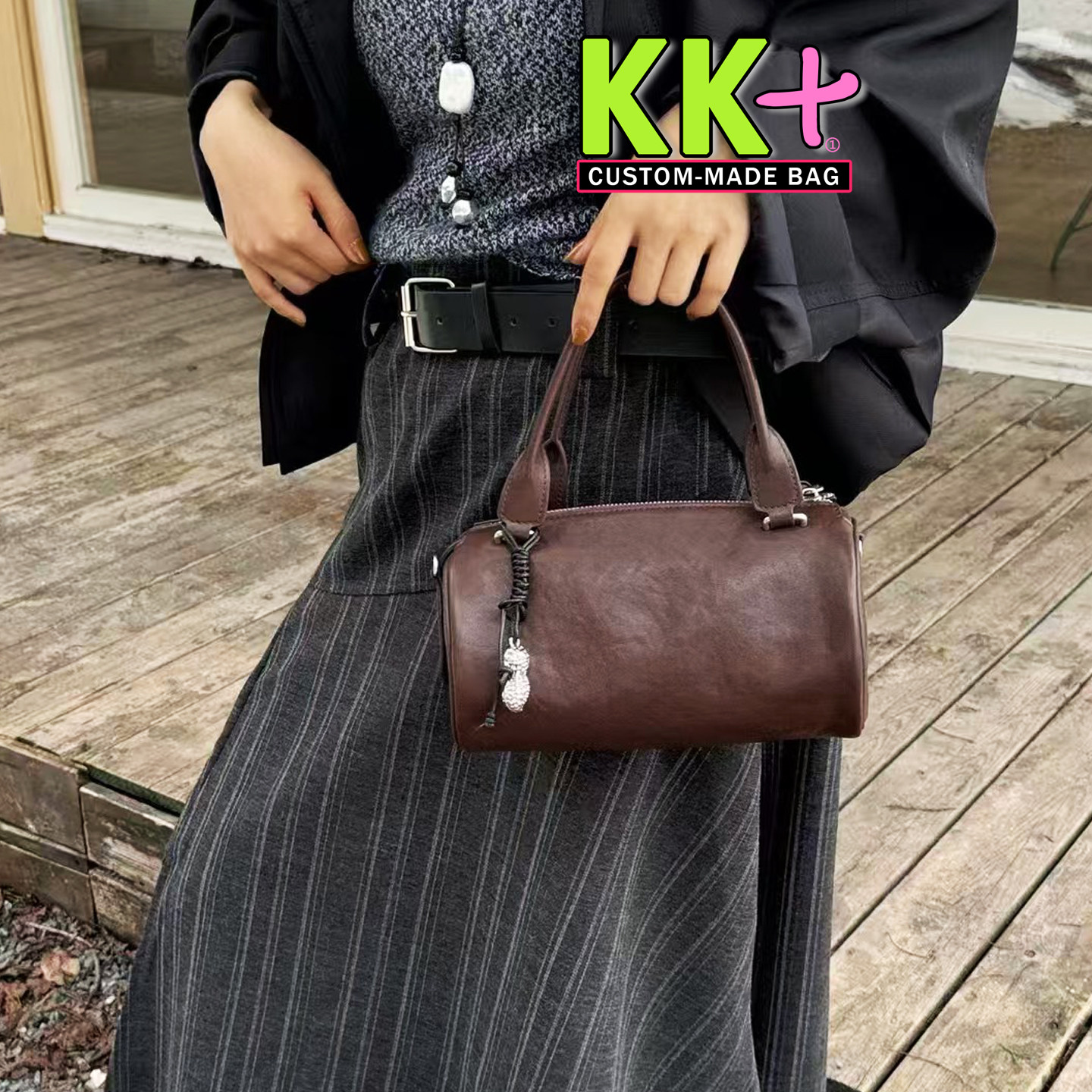 KK家新款波士顿头层植鞣牛皮手提包单肩斜挎包包真皮潮通勤枕头包,淘宝优惠券,粉丝福利购,淘宝优惠卷