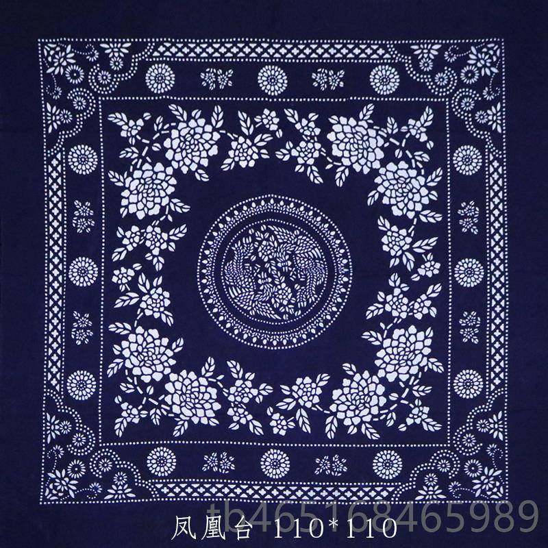 高档乌镇蓝印花桌布工蜡染布面印花复古台布农家乐茶双馆中式餐手,淘宝优惠券,粉丝福利购,淘宝优惠卷