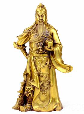 高档纯铜元宝关佛公财神摆件关爷神像工客厅店二铺开业装饰品像艺