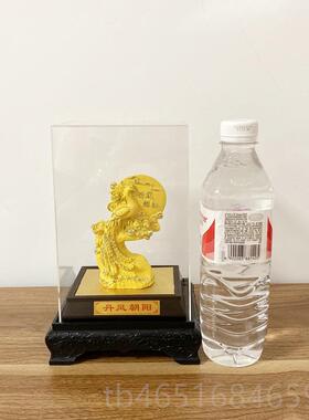 高档绒沙金凤艺凰厅摆办件 家居客书房装饰品 店铺开业公司公工品