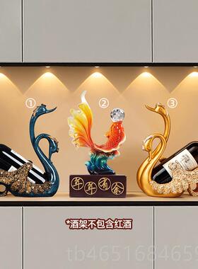 高档年年有余锦鲤鱼桌招财摆件客厅办公玄酒柜开室业装关饰乔面迁