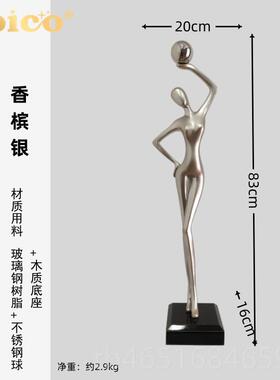 高档IMG英国摆件厅现代抽艺术高级象感雕塑客玄关酒柜O极简装饰品