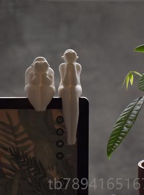 高档创陶意简装约现代手工瓷人家居小摆件客厅办公室书物房工艺品