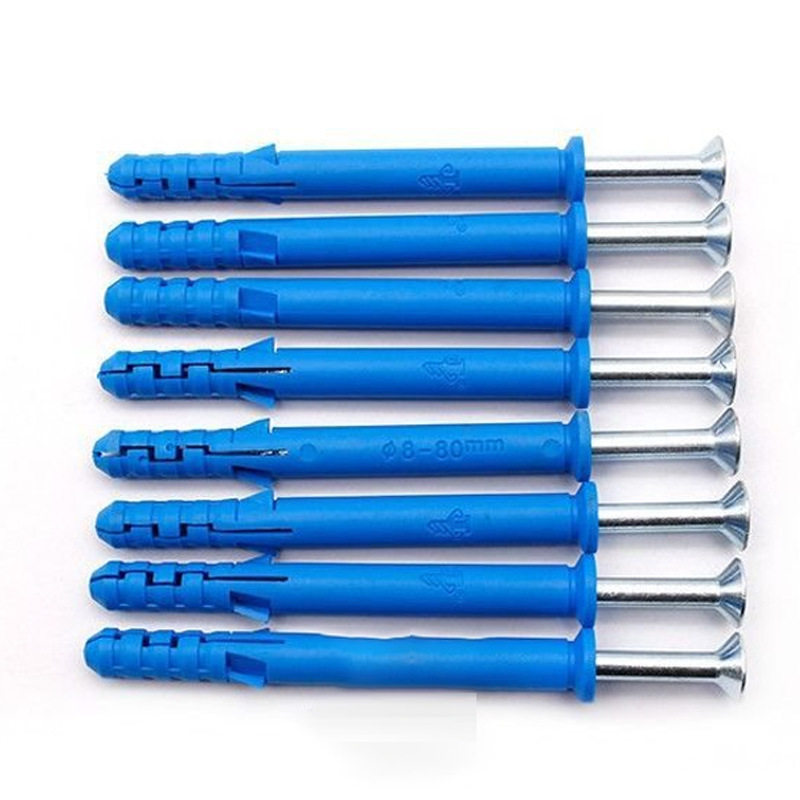 塑料膨胀螺丝胶塞自攻螺钉胀塞拧入式锚栓蓝色小黄鱼膨胀管厂家,淘宝优惠券,粉丝福利购,淘宝优惠卷