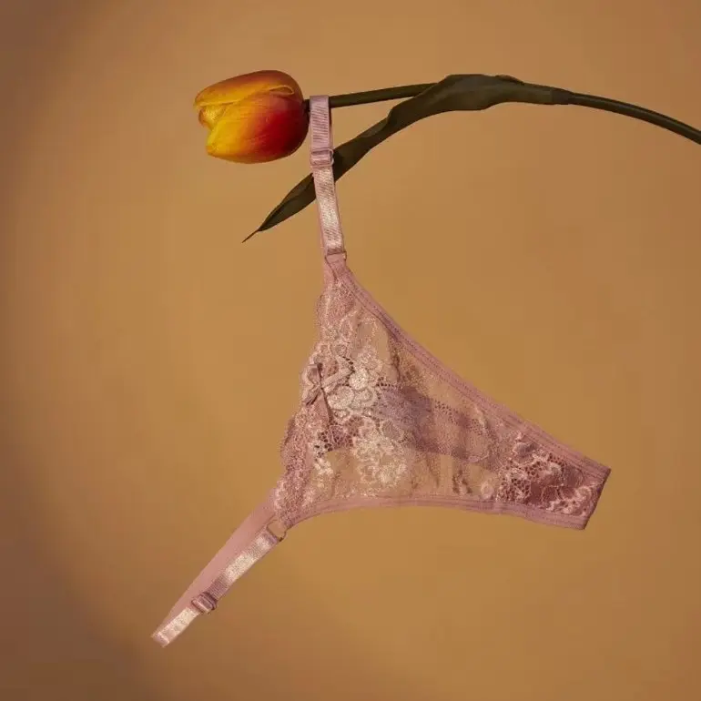 可调节环扣欧美风T字丁字裤性感低腰内裤女短裤透明蕾丝镂空网纱,淘宝优惠券,粉丝福利购,淘宝优惠卷