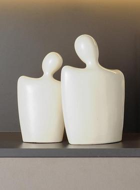 创意相濡以沫人物摆件高档家居玄关酒柜装饰品客厅高级感小众礼品