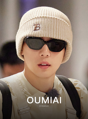 OUMIAI辛芷蕾同款猫眼墨镜女