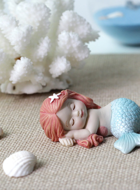 搭调家居鱼缸造景摆件美人鱼装饰小摆件客厅水族内饰小型创意树脂