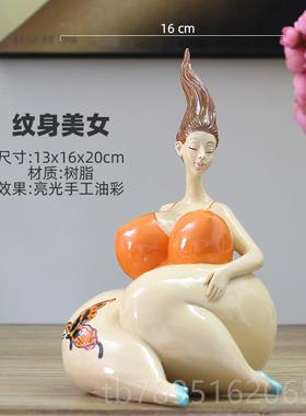 高档高尔夫美女女创设意北欧摆饰瑜伽摆件家居饰品神艺品摆术精致