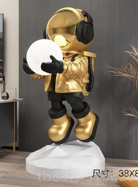 正品宇航员迎宾客装厅型落品地摆件饰灯家居饰轻奢太空人开业礼大