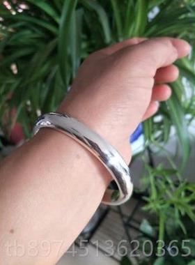 正品足银9订99泥工背手鳅镯 闭口素面民族风纯手纯银手镯做可来料