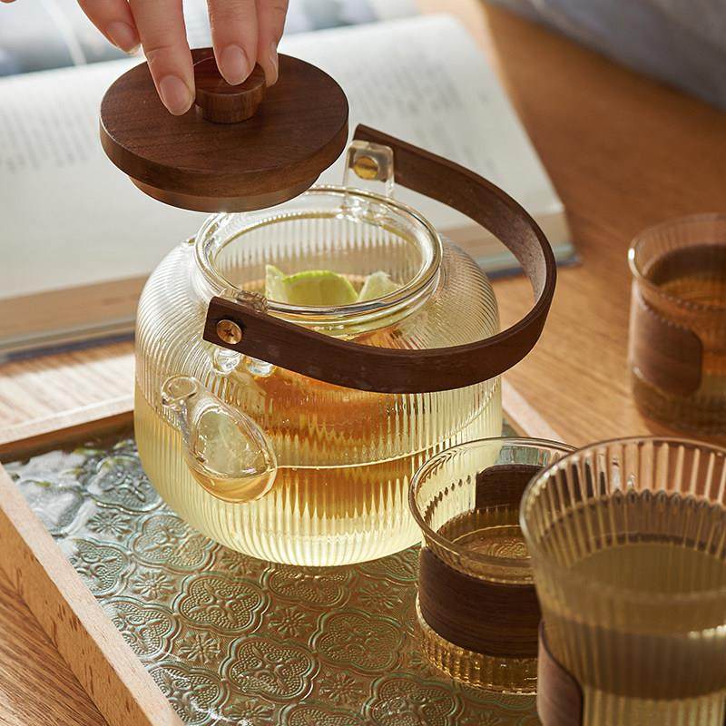 肆月英式轻奢耐热玻璃花茶壶套装水果茶壶养生茶具网红精致水壶杯,淘宝优惠券,粉丝福利购,淘宝优惠卷