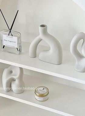 抽象艺术装饰陶瓷花瓶摆件客厅桌面家居饰品干燥花插花装饰品摆设