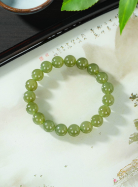 云上叙13 DS17510-和田玉手串-多样性发其一-9.5mm（甄选）