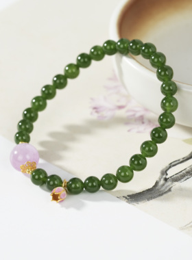 云上叙14 DS48558-和田玉DIY手串—多样性发一件-约6mm（甄选）