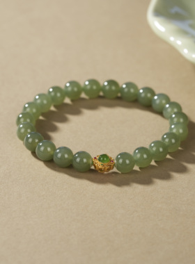 云上叙13 DS64396-和田玉DIY单圈手串多样性发一件约8mm（甄选）