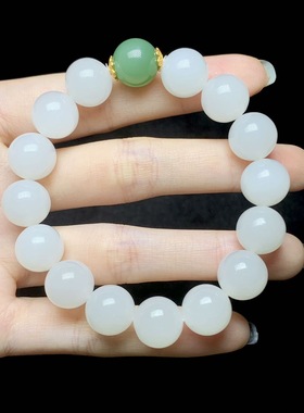 云上叙15 DS01261-和田玉单圈手串-多样性发一件-约12mm（甄选）