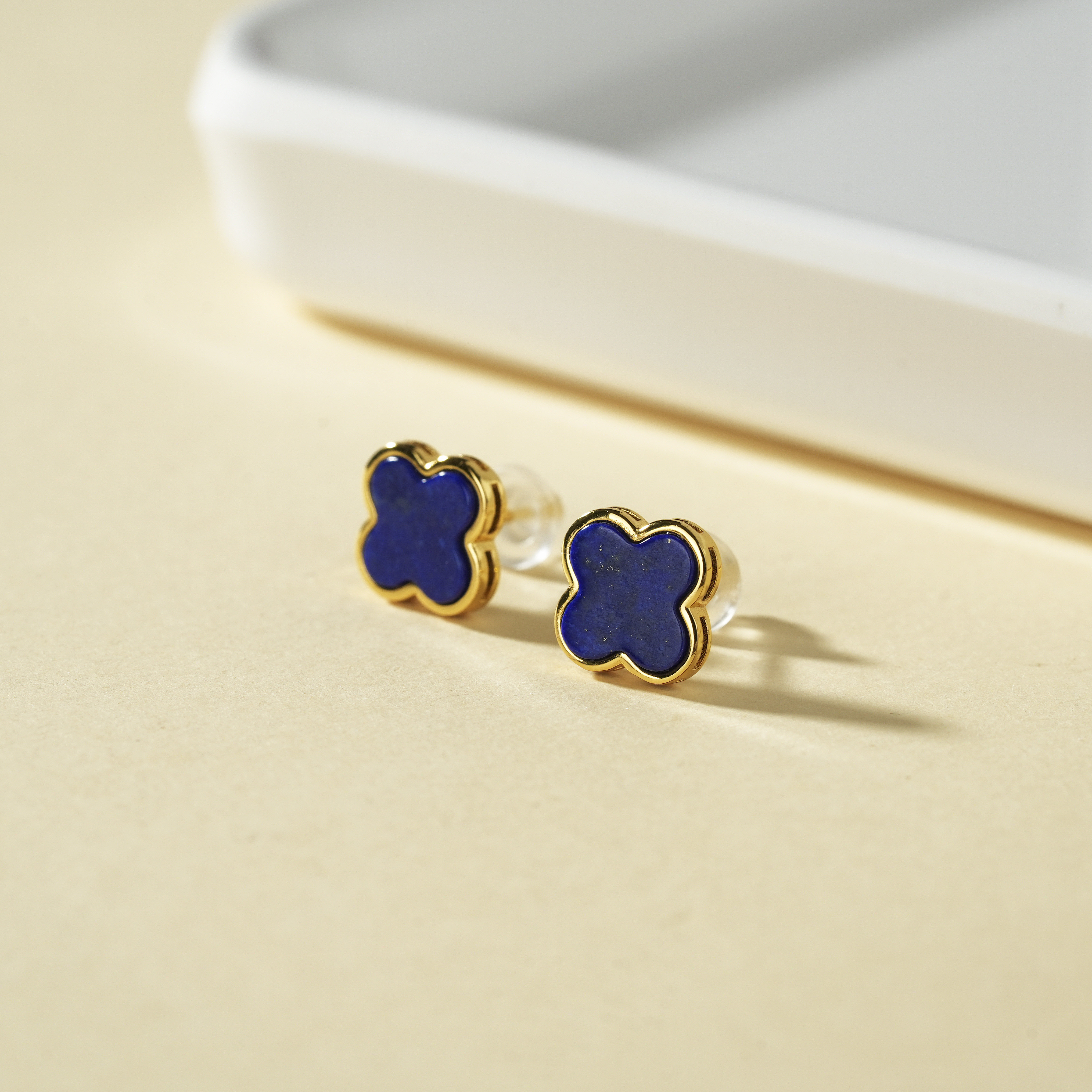 云上叙25 DS30296 青金石耳钉-多样性发一件-8*8mm（甄选）,淘宝优惠券,粉丝福利购,淘宝优惠卷