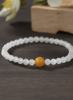 云上叙20 DS32400-和田玉单圈手串-多样性发其一-4.5mm（甄选）