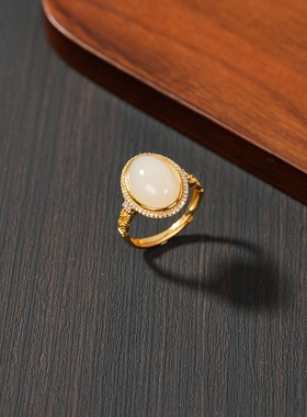 云上叙30 DS63184 和田玉戒指-多样性发一件-13x9mm（甄选）