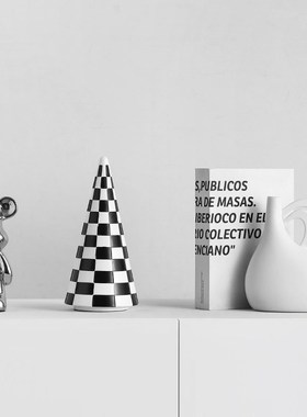 现代轻奢抽象艺术家居酒柜装饰品样板房间玄关客厅摆件高级感