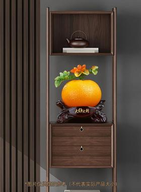 大吉大利招财橘子摆件家居客厅酒柜玄关高档大气装饰乔迁新居礼物