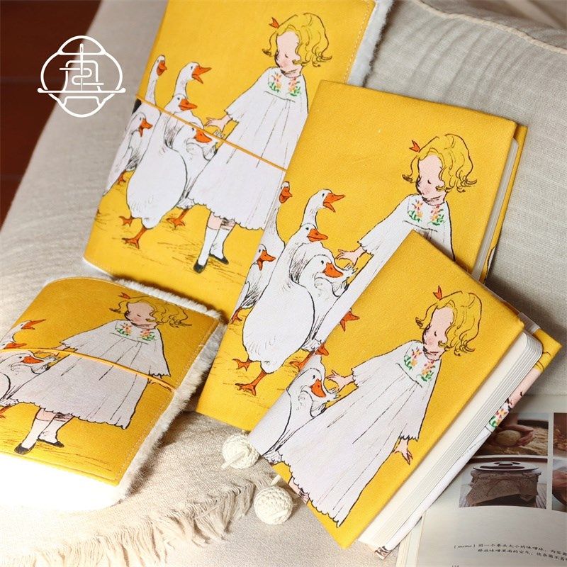 真我 大鹅女孩 可爱盐系手账手工布书衣日记本笔记本Va5a6手帐本,淘宝优惠券,粉丝福利购,淘宝优惠卷