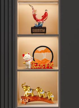 酒柜电视柜装饰摆件玄关展示柜高级感客厅办公室桌面轻奢书房摆设