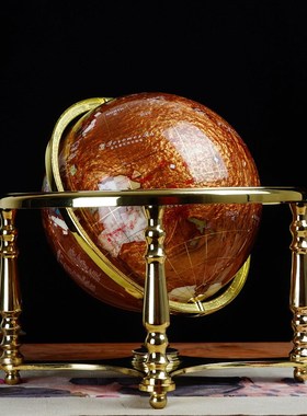 弗朗德复古地球仪摆件客厅办公室装饰高档商务礼品乔迁开业礼物