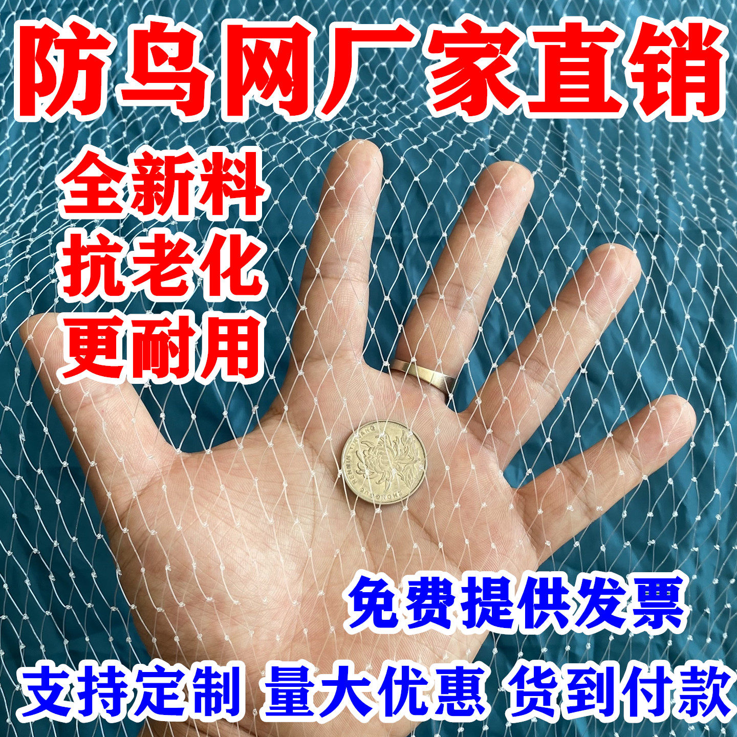 防鸟网尼龙樱桃葡萄梨树蓝莓果树果园防鸟用网青蛙养殖场鱼塘天网,淘宝优惠券,粉丝福利购,淘宝优惠卷